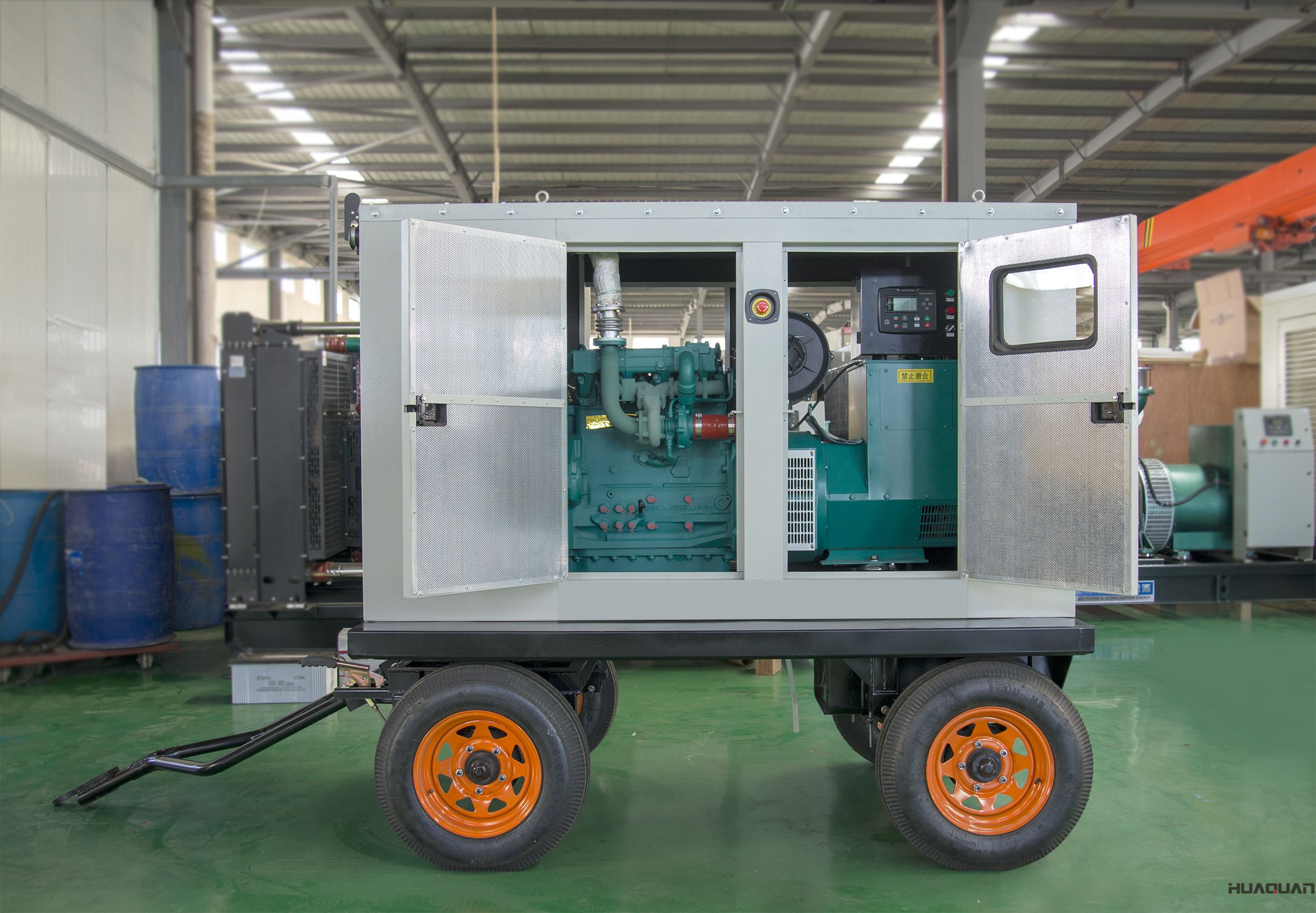 華全動力30kw移動靜音拖車發(fā)電機組于2018年4月16日發(fā)往上海