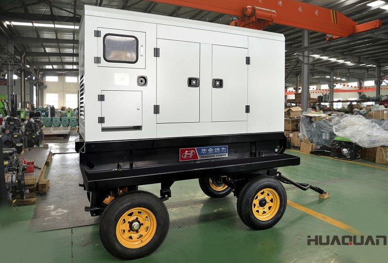 一臺(tái)75kw含棚移動(dòng)拖車發(fā)電機(jī)組在5月31日順利發(fā)往湖北省武漢市