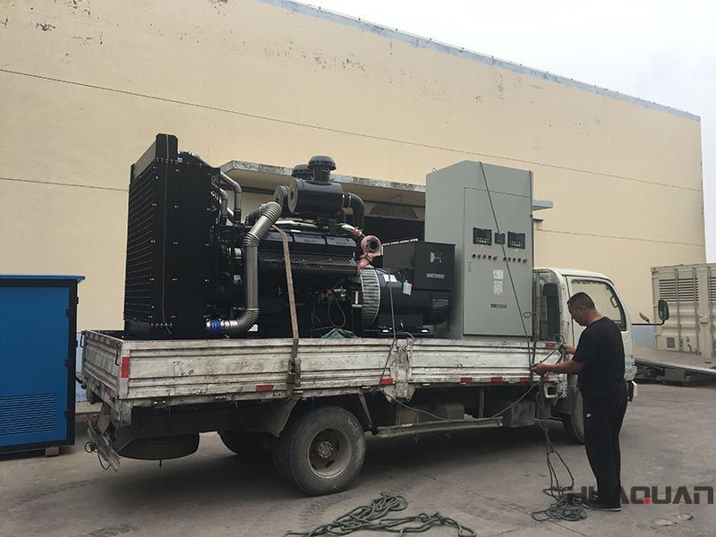 6.2號一臺HQ100GF立柜自啟動控制柜的柴油發電機組發往山東省淄博市