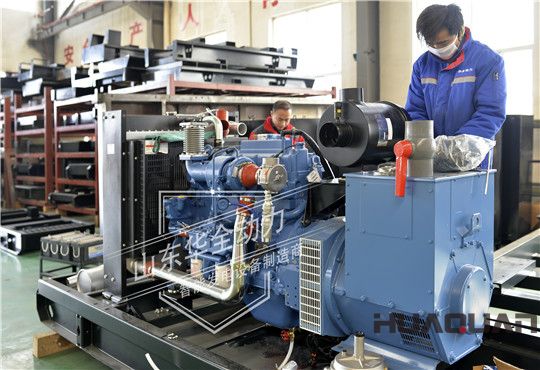 大雪紛飛慶來年，加緊生產(chǎn)迎新年，華全發(fā)電機組有序生產(chǎn)中