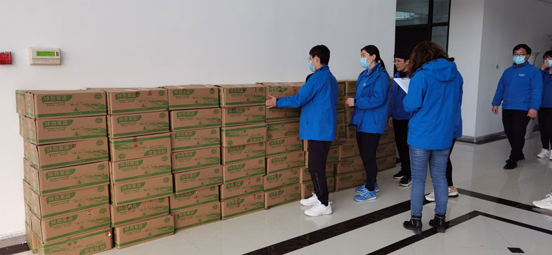 清明假期，華全集團員工領取生態白蓮藕禮物